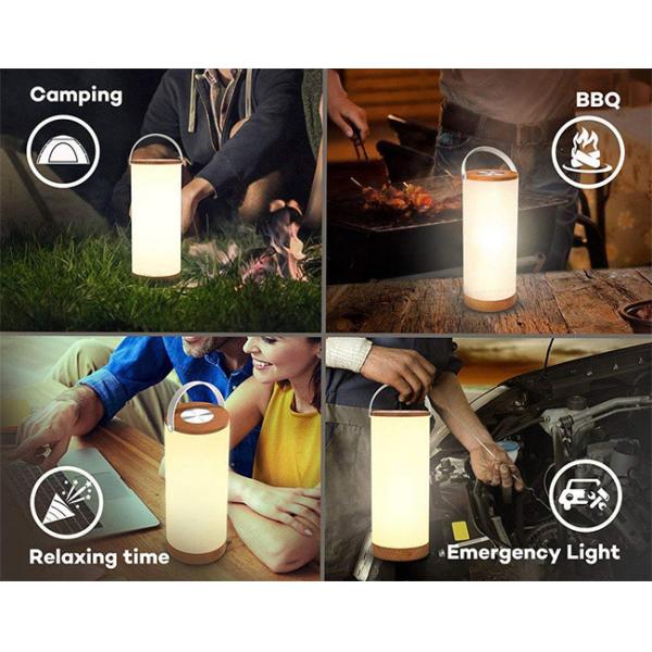 Dimmable White Small Bedside Touch Lamps Lightweight 6 Watt With Handle
