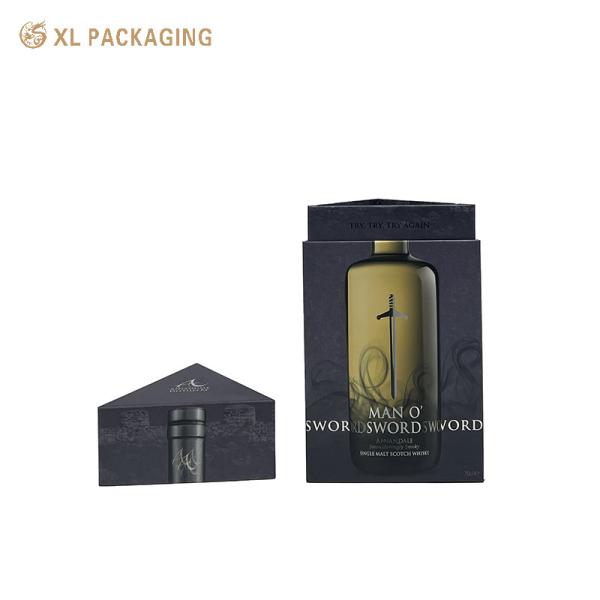 XL Packaging Custom Packaging Box Factory OEM Luxury Triangle Shape Cardboard Wine Bottle Box Rigid Paper Gift Packaging Box