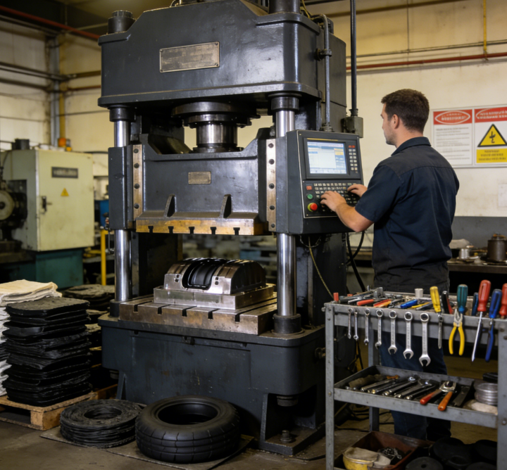 OEM High Quality Automatic Rubber Vulcanizing Machine Hydraulic Hot Press For Rubber Products Manufacturing