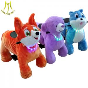 China Hansel plush sit on animals rides and zoo animals scooter for kids with best price electric animal ride on sale