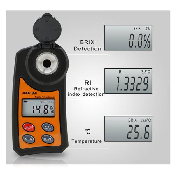 High Precision Digital Refractometer Large Screen LCD Display