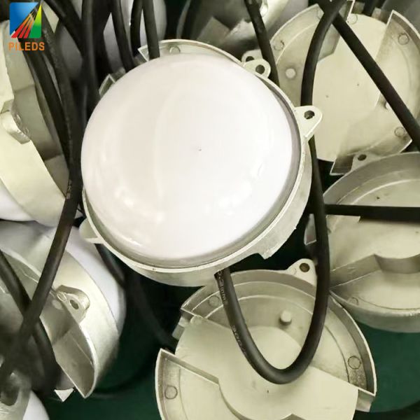 100mm Diameter Round LED Point Light 9W DMX Smart Programmable RGB LED Pixel Node for Landscape Bridge Project