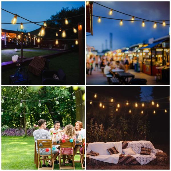 Patio 33FT 2W Shatterproof LED Outdoor Bulb String Lights