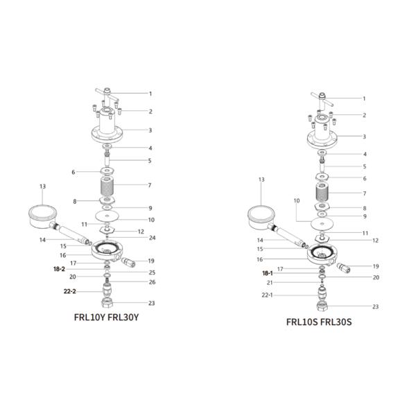 Stainless Steel Fluid Pressure Regulator with Back Pressure Function for Air Spray Systems Equipment