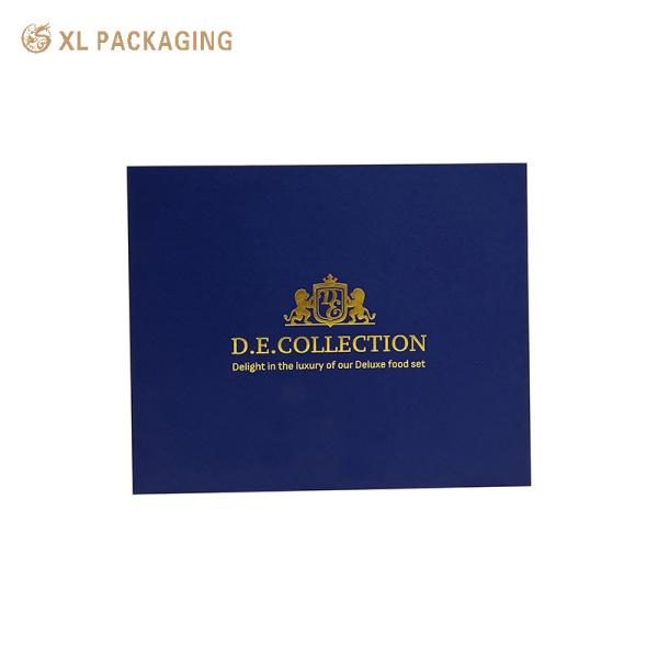 XL Packaging Custom Packaging Box Factory Luxury Blue Tea Gift Box Packaging Custom Logo Printed With EVA Insert