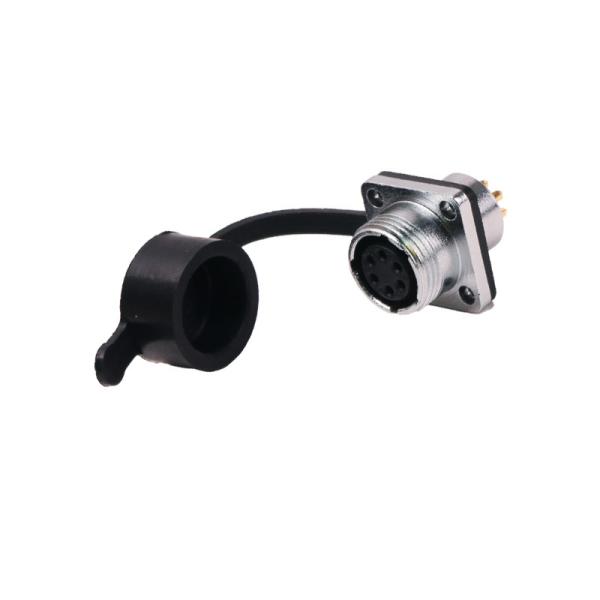 Waterproof 6 Pin Circular Connector Straight Shell Rohs Certified