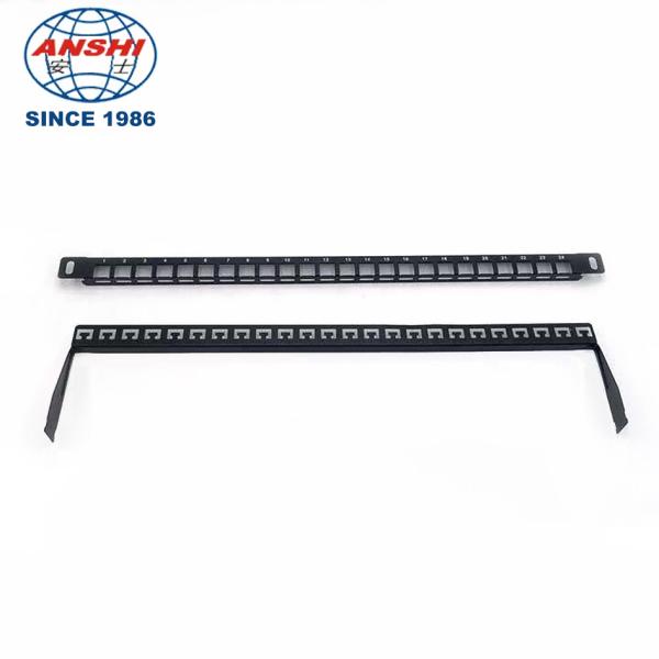 ANSHI 0.5U High Density Blank Patch Panel 24 Ports For UTP Keystone Jacks
