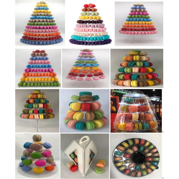 Luxury 12 Pcs Macaron Packaging Silver Kraft Paper Box With Plastic Inner