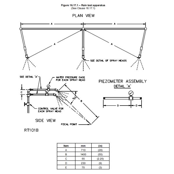 Aluminum Shelf UL Rain Test Apparatus with 1 Hour Test Time