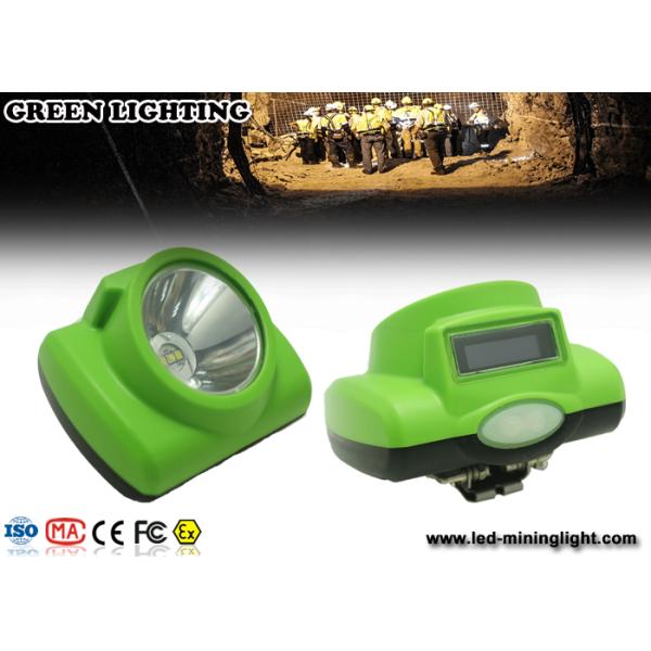 15000 Lux Mining Cap Lights PC ABS Material OLED Screen With Transparent Body