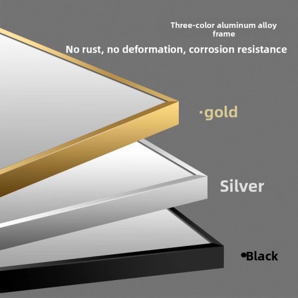 Premium Modern Aluminum Alloy Frame Rectangular LED Bathroom Light Elegant Luxury Anti-Fog Touch Bath Mirrors for Hotel