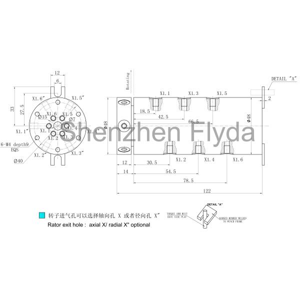 pneumatic rotary joint 6 passages