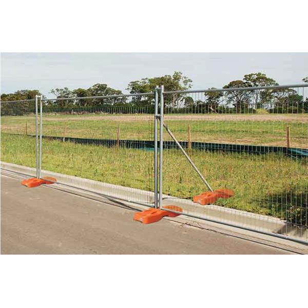 3mm Wire Diameter Metal Frame Pipeline Temporary Barrier Panel with Bracket Support