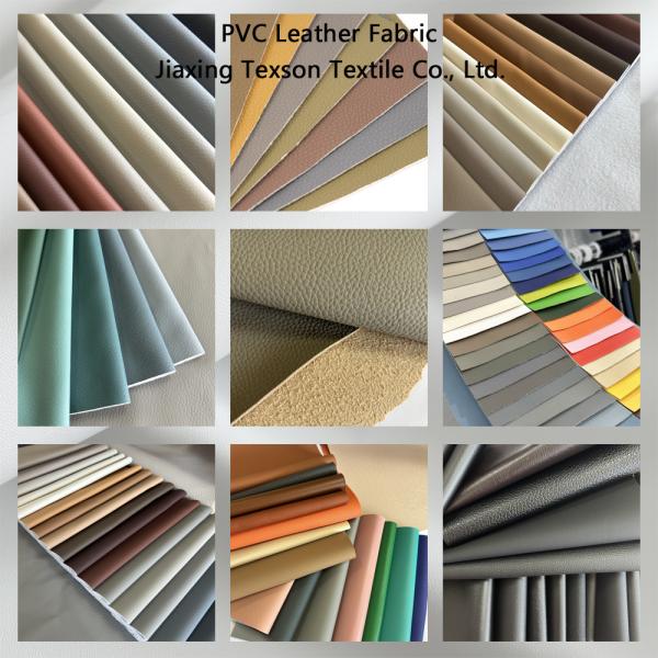 Embossed Pattern PVC Leather Fabric with Customizable Hand Feeling and 100% Polyester Velvet Backing for Upholstery