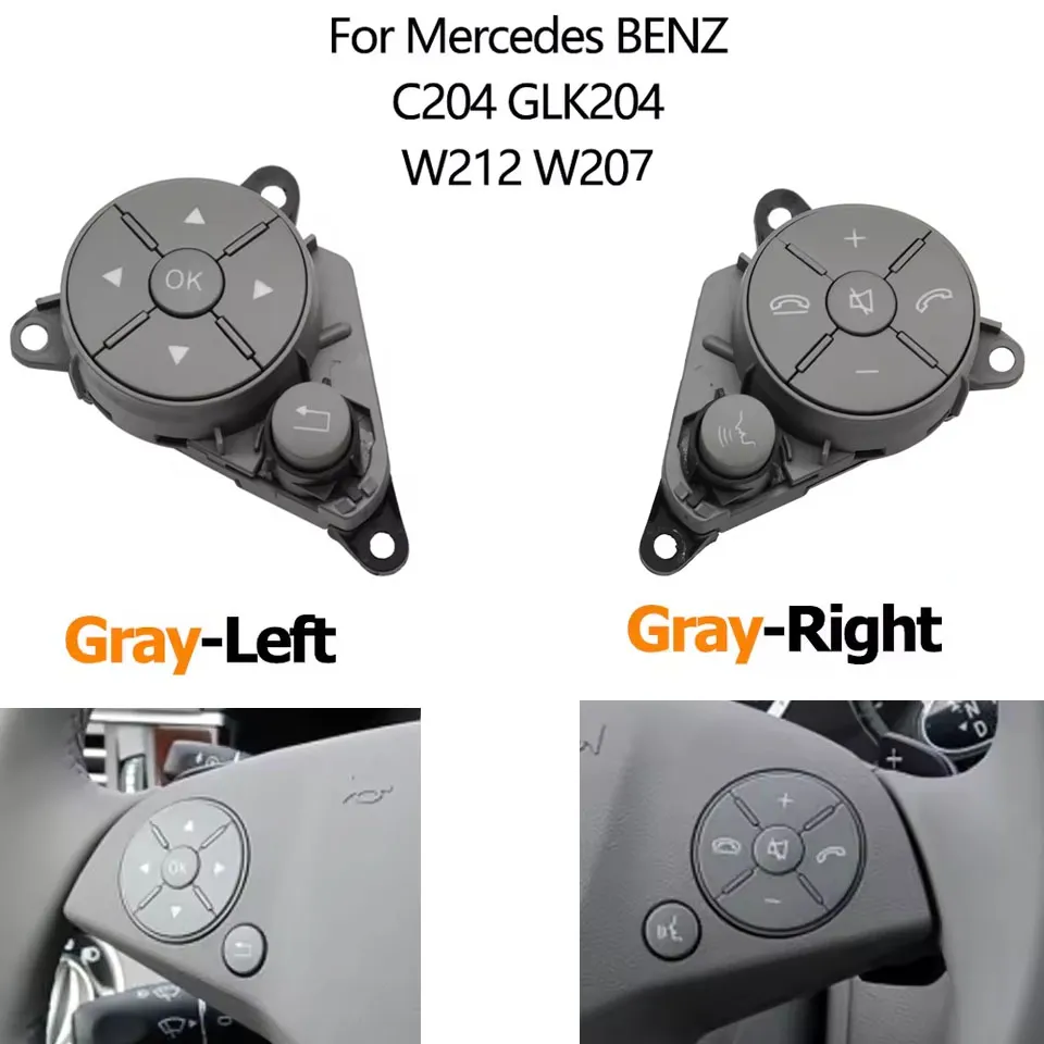 Car Interior Multi-Function Steering Wheel Switch Control Button Trim Assembly For Benz W204 W207 W212 X204 2007-2013 2048210451 Wholesale Bulk Supply