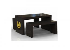Quality Wooden Black Nesting Display Tables Light Duty High Grade For Garment Mall for sale