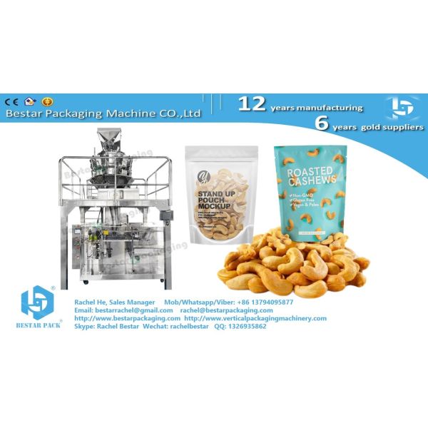 8-Station Pre-Made Pouch Doypack Machine for 500-1000g Grains