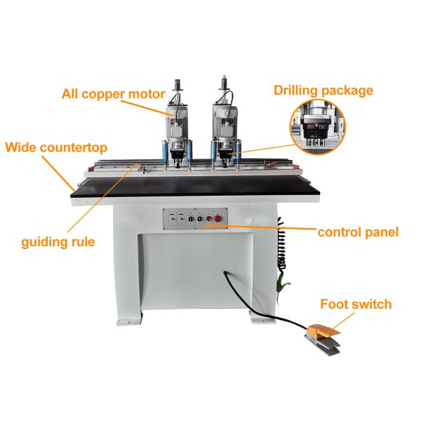 accuracy Double Head Mini Bench Hinge Opening Drilling Guide Locator Hinge Drilling Boring Machine