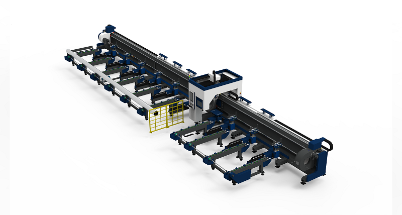 0.5mm-25mm 3 Chucks Pipe Cutting Machine Standard Model Semi Automatic Loading Beveling Cutting
