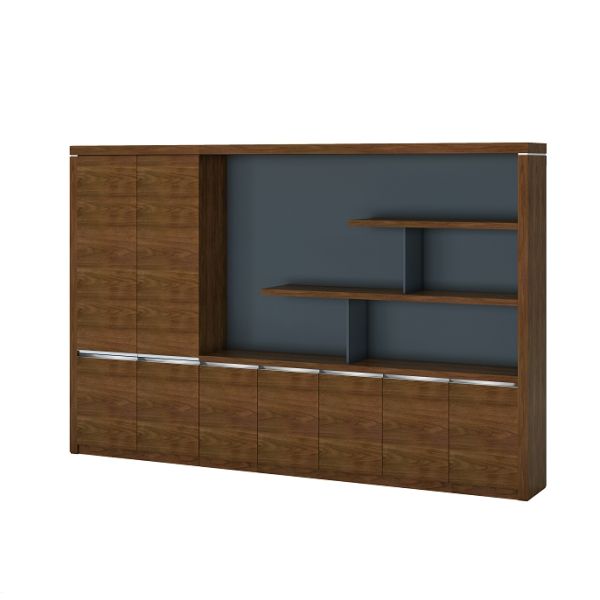 Large Capacity Office Storage Cabinet , MDF 2000mm Display Shelf Bookcase