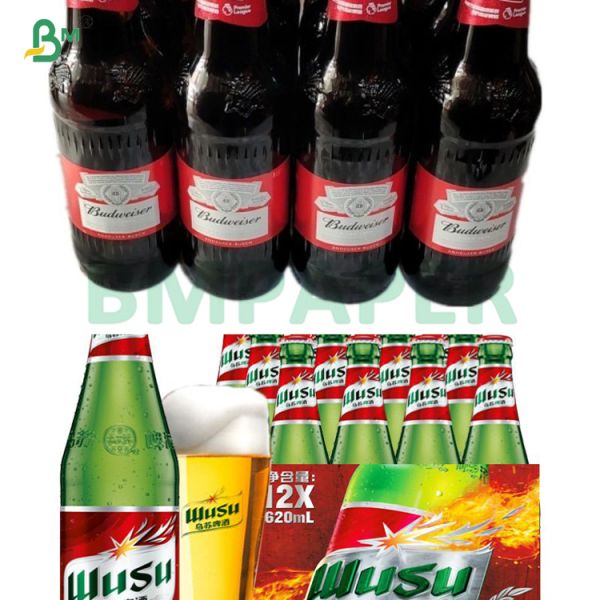 White Wet Strength Label Paper For Beer Bottle Outer Label