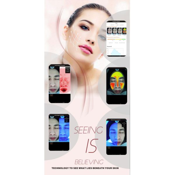 Goemcy Skin Tester 3D Face Magic Mirror Face Analyzer Machine