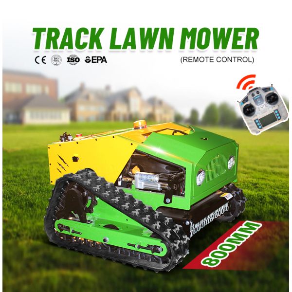 Remote Controlled Powerful Robotic Lawn Mower 500mm Cutting Width Self Propelled Low Noise