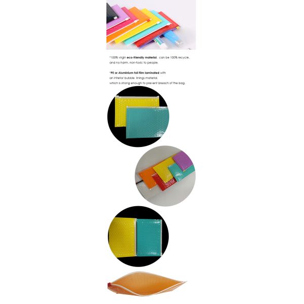 Fleixble Packaging Zipper Bubble Bags , Silver Matt Aluminun Foil Bubble Zipper Envelopes