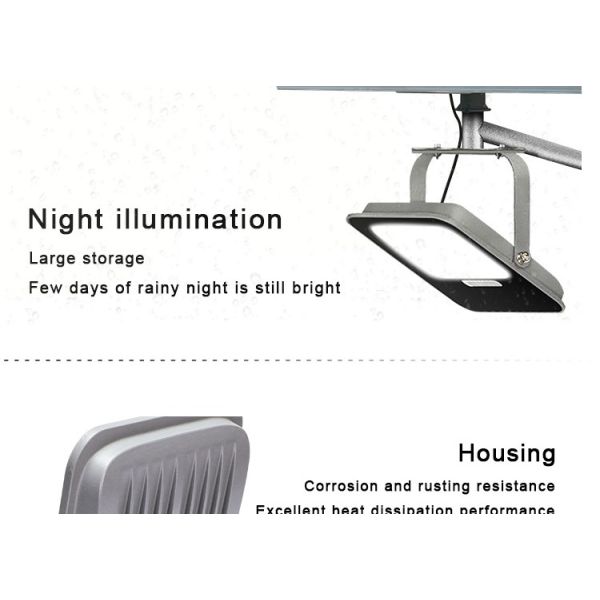 Eco Friendly Aluminum Outdoor 200W Solar Led Flood Light