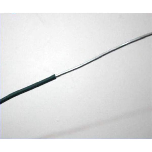 Color Green Pvc Coated Galvanized Iron Wire , 1.2mm Plastic Coated Binding Wire