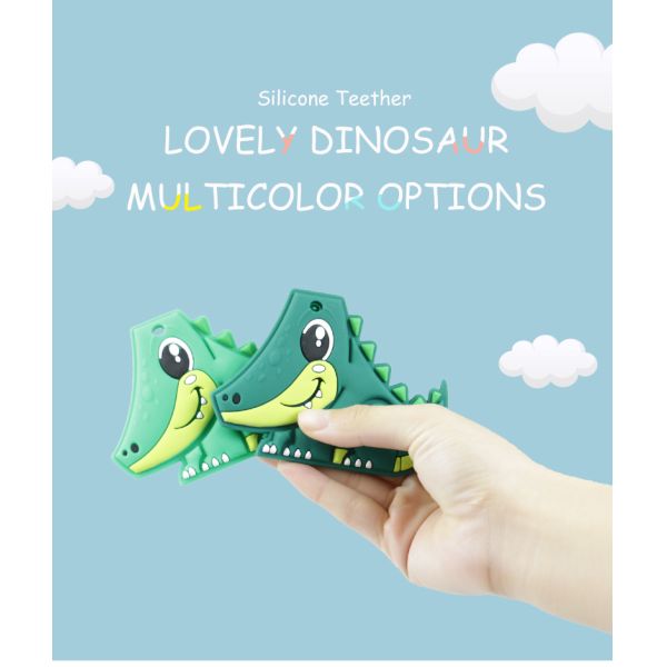 Food Grade Silicone Baby Toy Teether Cartoon Pattern For Soothing Teething