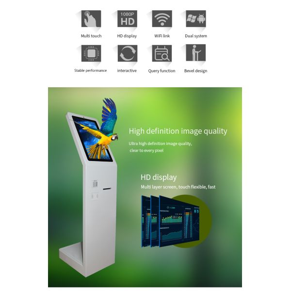 Capacitive Touch 19.1in Self Service Payment Kiosk With Scanner