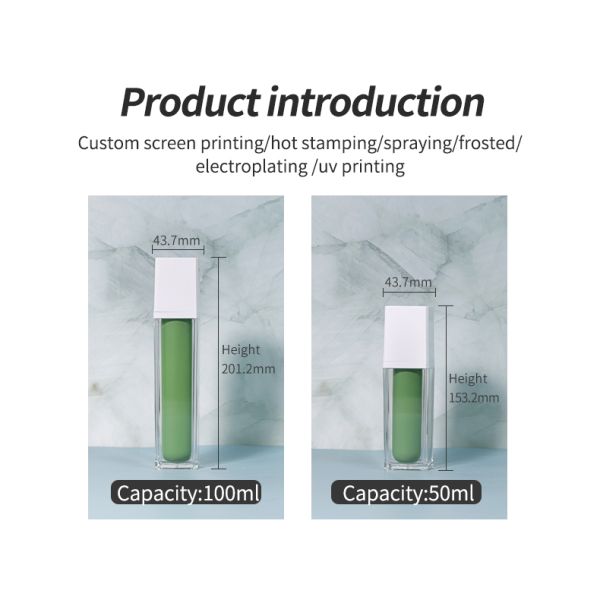 100ml Spray Pump Bottle Customized Amber Green Pump Bottle For Cosmetics Packaging