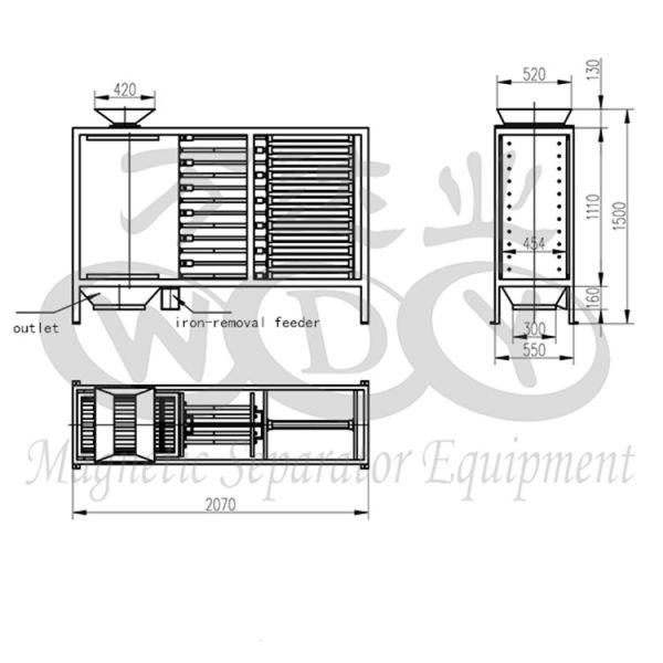 Strong Permanent Magnetic Separator Chuck Magnetic Ore Separator