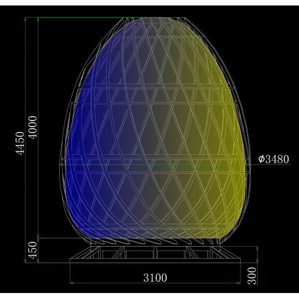 Outdoor SMD Egg-Shaped LED Screen P5 Creative And High-Performance For Your Business