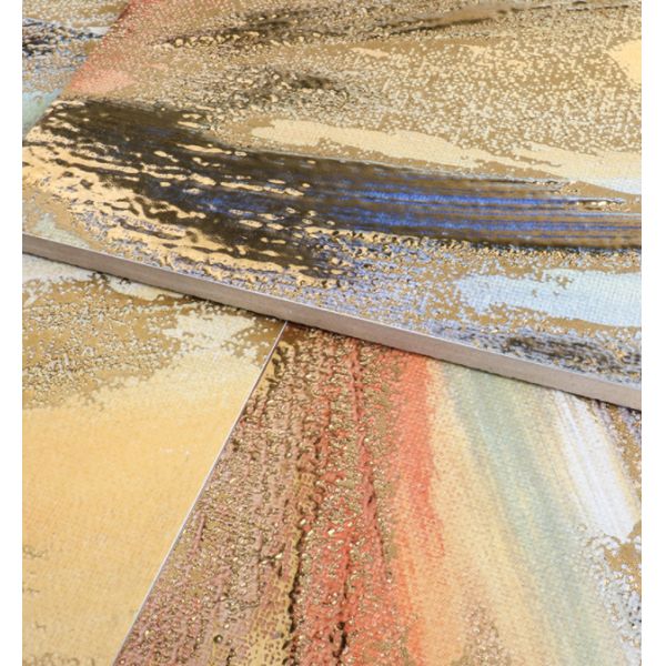 20x20cm Rainbow Golden Ceramic Wall Tile for Interior Background