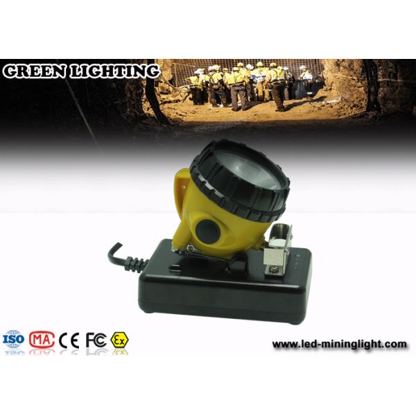 Black Small Size Led Cable Manual Mining Cap Lights 25000 Lux Brightness