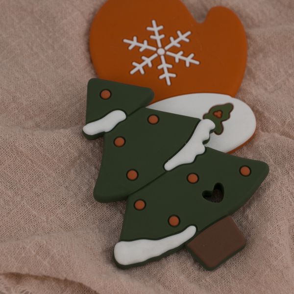 Custom Silicone Baby Teether With Halloween Ghost Gingerbread Man Shape