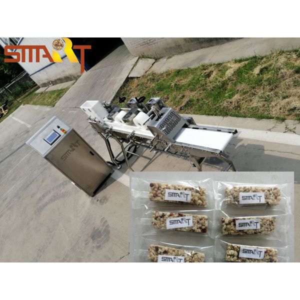 2.2kw Chocolate Coated Granola Bar Press Machine PLC Control
