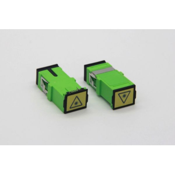 Multimode Beige Fiber Optical Adapter Automatic Shutter Dusty Cap OM1 OM2 OM3 OM4 OM5