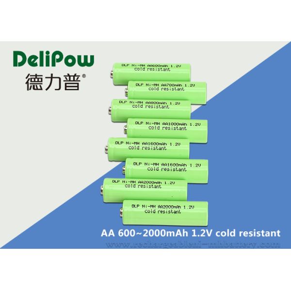 Customized Capacity AA Low Temperature Rechargeable Batteries 1.2V