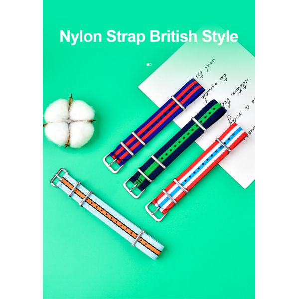 Adjustable Nylon Braided Strap · 18~26mm