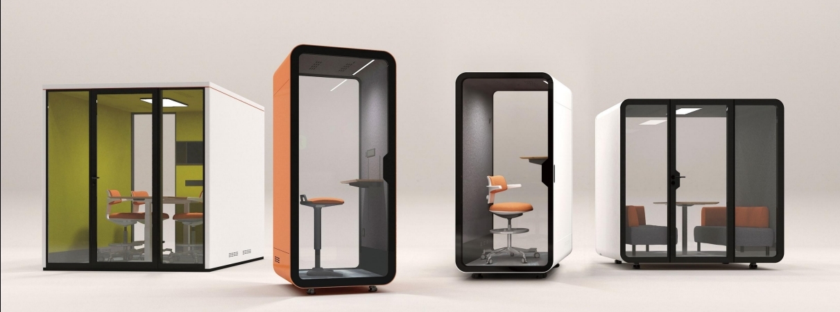 Relocatable Modular Soundproof Office Pod Tool Free Assembly Booth