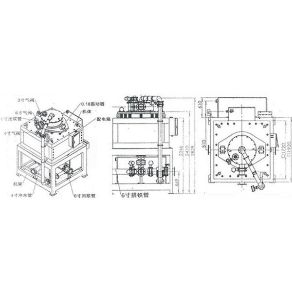 Water - Cooled Electromagnetic Slurry Magnetic Separator Machine For Kaolin , Feldspar , Quartz Processing