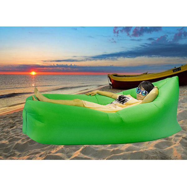 Waterproof Nylon Inflatable Sleeping Bag , Comfortable Inflatable Bean Bag