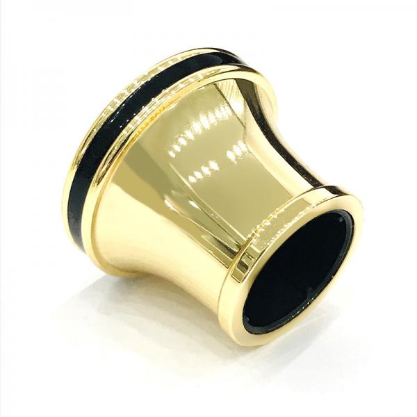 Buy Classic Gold Color With Black Color Zamak Aluminum Perfume Bottle Caps at wholesale prices
