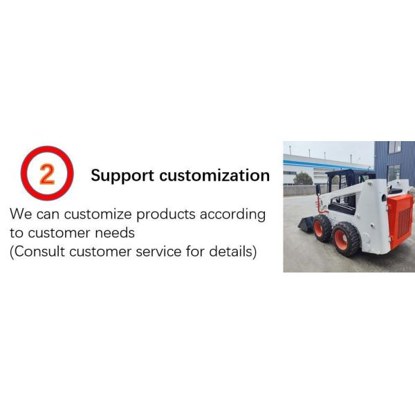 Small Forklift Slip Loader Multi-Function Diesel Skid Steer Loader 3433*1740*2007