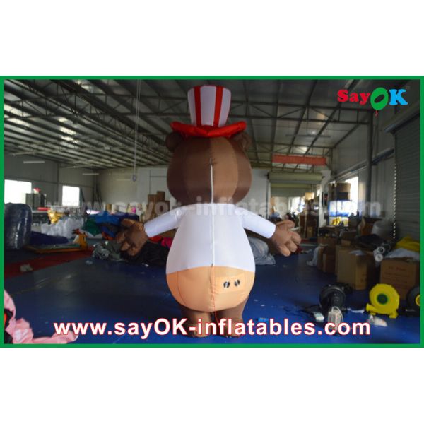 Customized White Yellow Inflatable Model Cows / Bear Shaped For Amusement Park