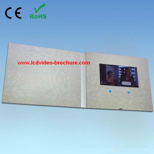 USB Port Lcd Screen Video Brochure Button Control , Bespoke Matte Lamination