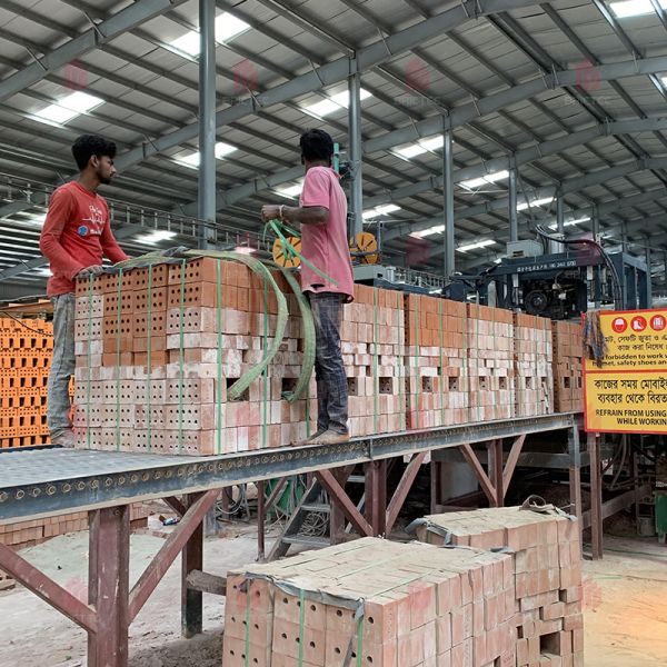 BRICTEC DC Motor Automatic Brick Packaging Equipment Semi Automatic Basket Strapping Machine